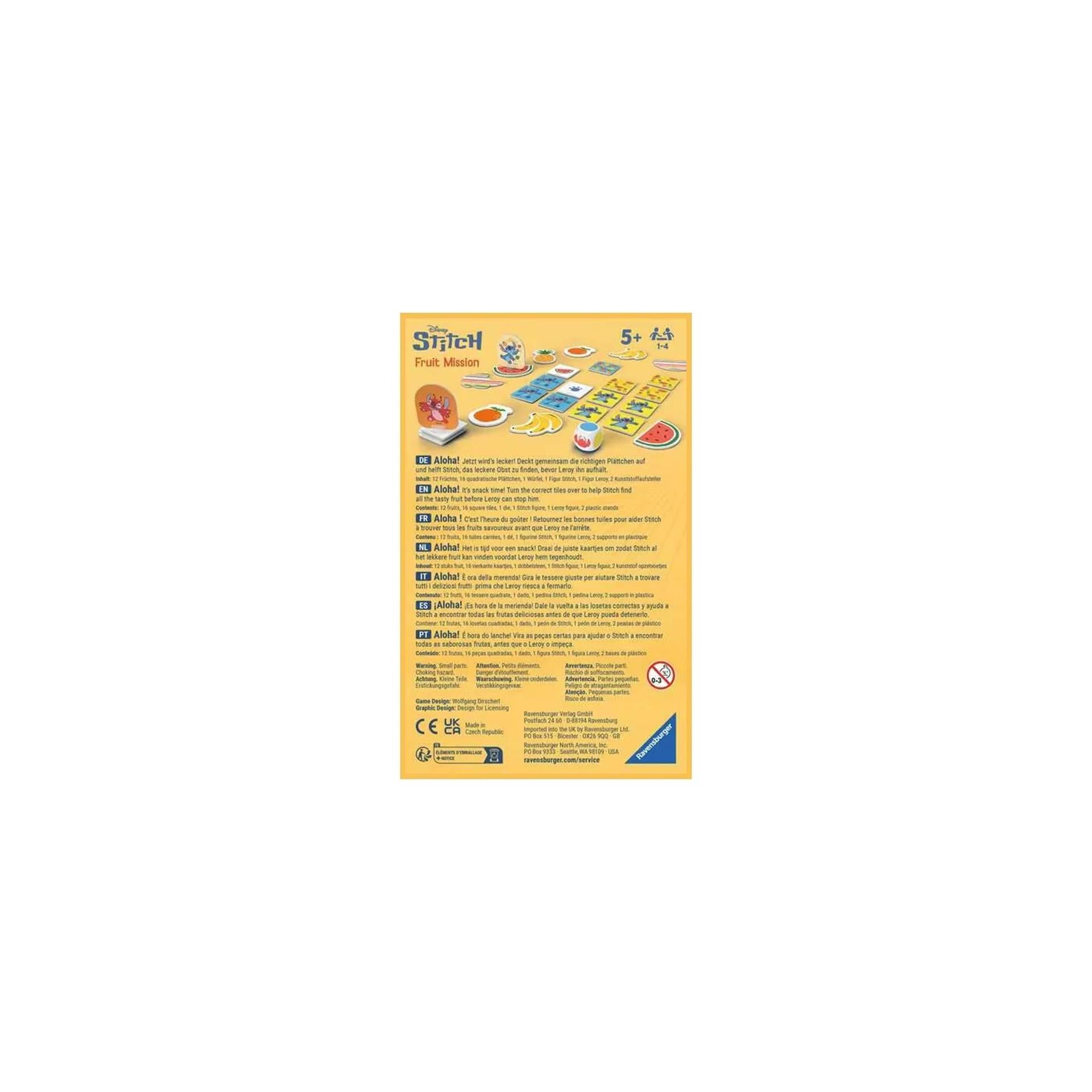 Ravensburger Jeu Stitch Fruit Mission Poche | 2 pièces