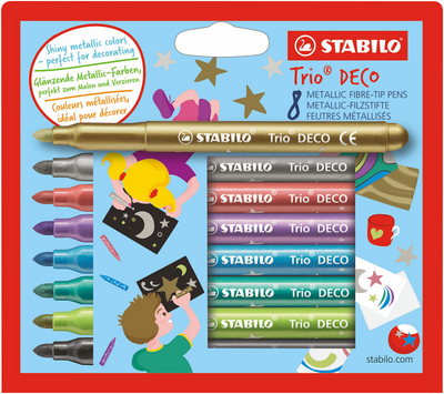 Stabilo trio déco métallique en feutre -tip 8e.