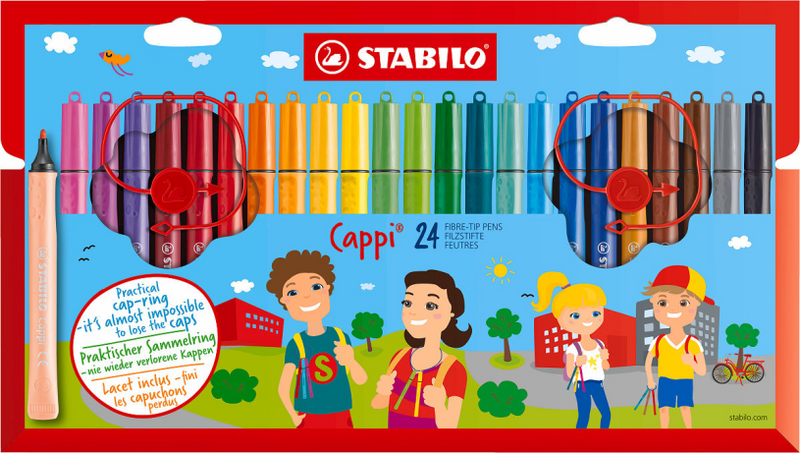 Stabilo Cappi Felt -Tip stylos, 24st.