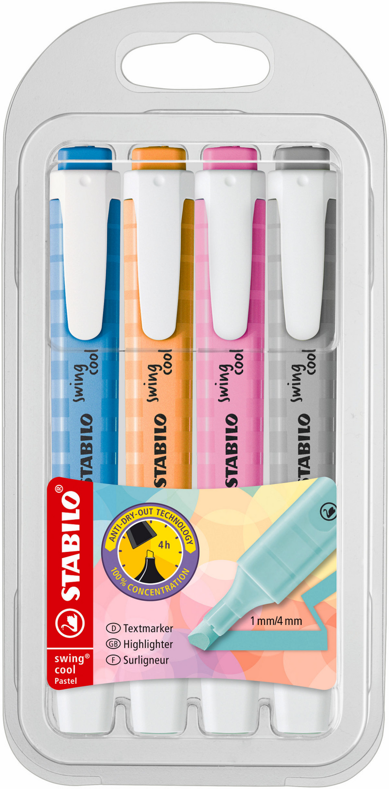 Stabilo Swing Cool Pastel Marqueurs, 4e.