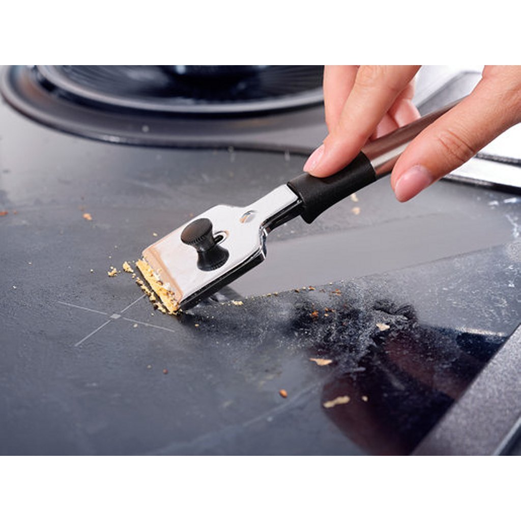 Scraper Leifheit Leifheit 3252 pour la plaque de cuisson en céramique en acier inoxydable