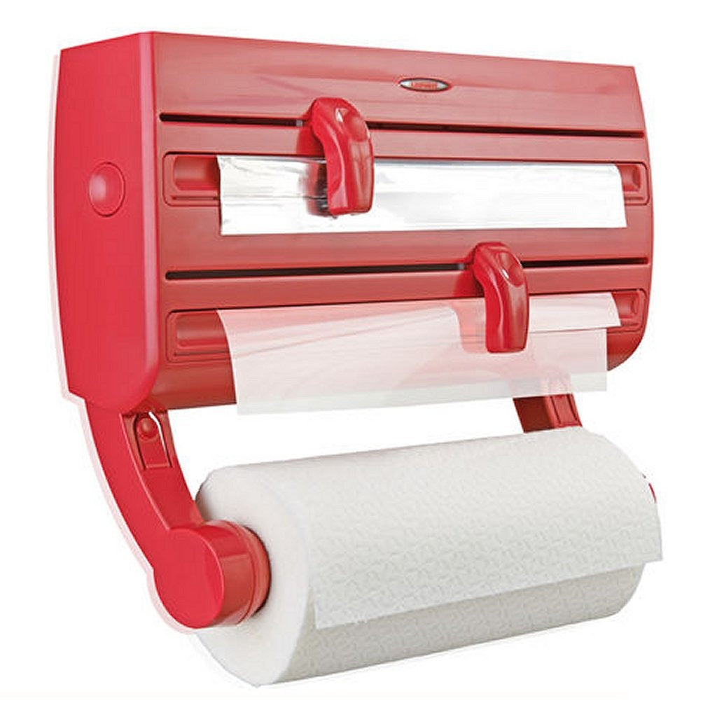 Leifheit Leifheit 25776 Parat F2 MODE MOLLE ROLLAGE HOLDER 3 rouleaux rouges