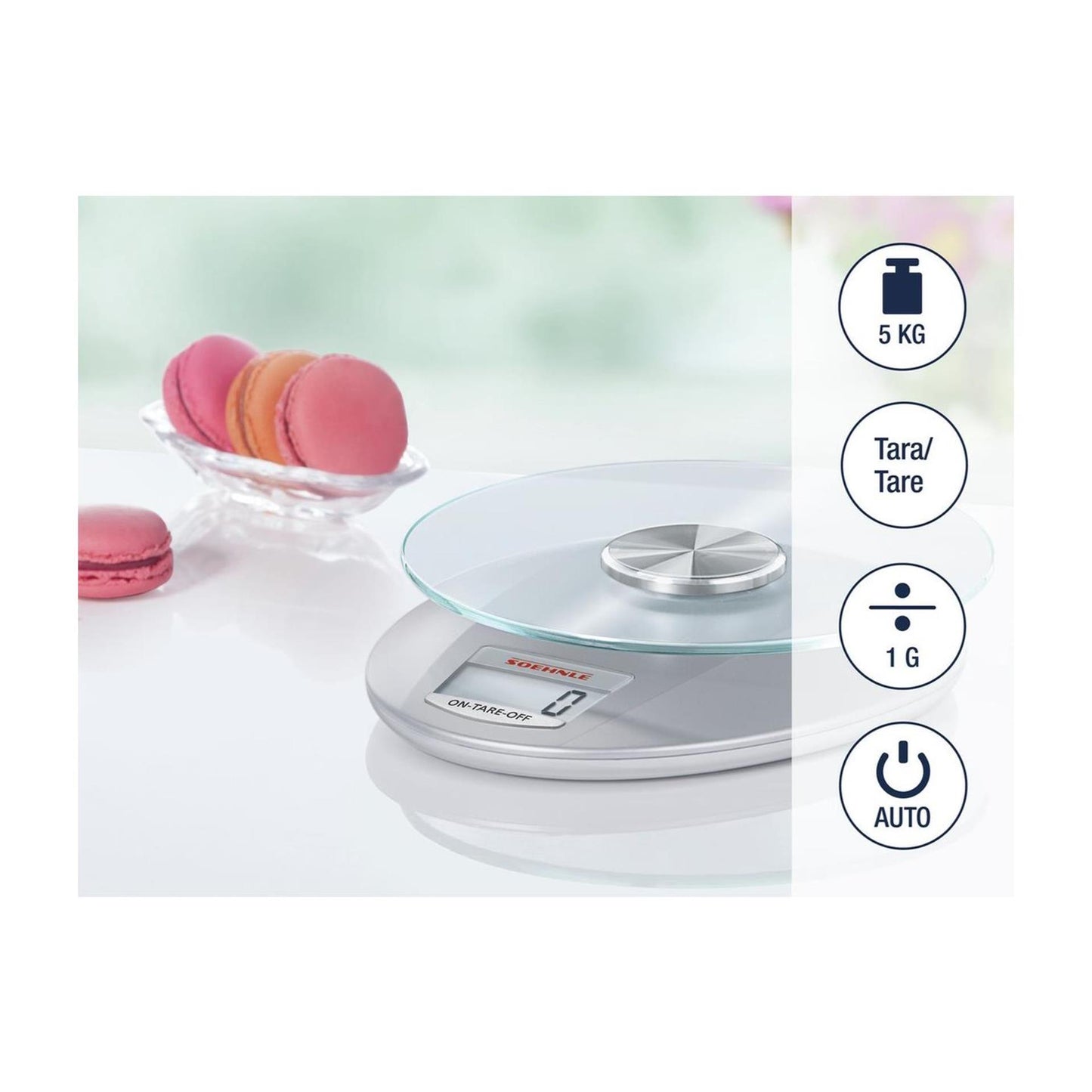 Soehnle Soehnle 65856 Roma Digital Kitchen Scale Silver
