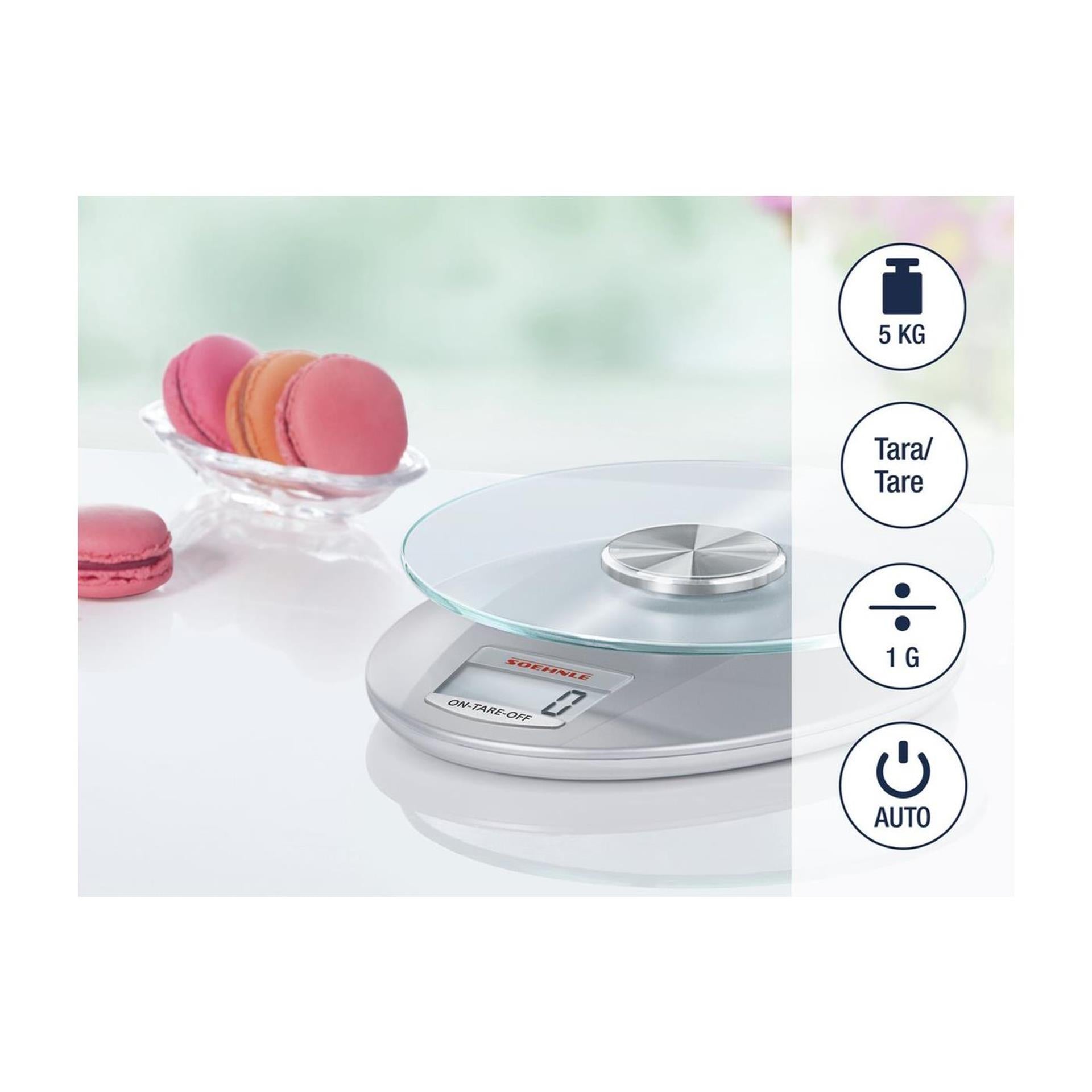 Soehnle Soehnle 65856 Roma Digital Kitchen Scale Silver
