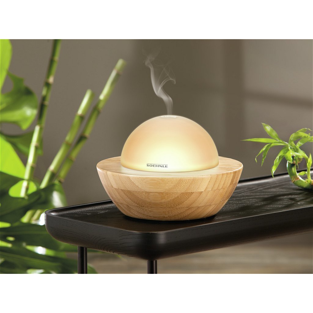 SOEHNLE SOEHNLE 68087 MODENA Aroma Spreater avec LED Lighting Bamboo en verre