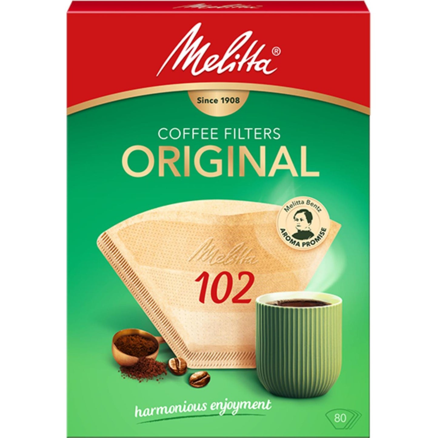 Filtres de café Melitta 102 80 pièces brunes