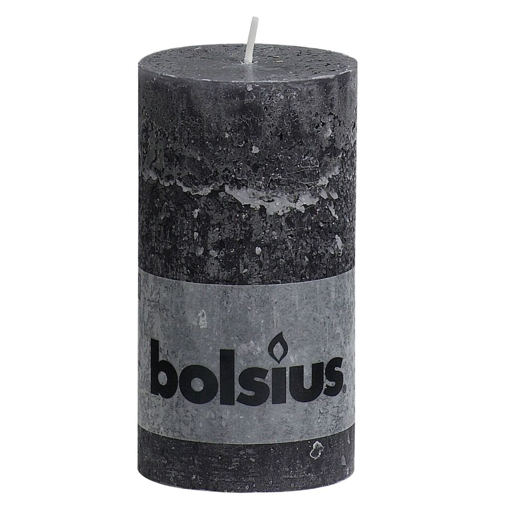 Bolsius Bolsius Stub rustique Bougie 13x6,8 cm anthracite