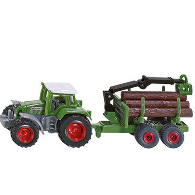 Tracteur Siku 1645 avec remorque forestière 1:72