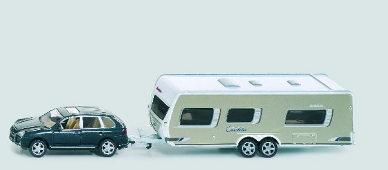 Voiture de tourisme Siku 2542 avec caravane