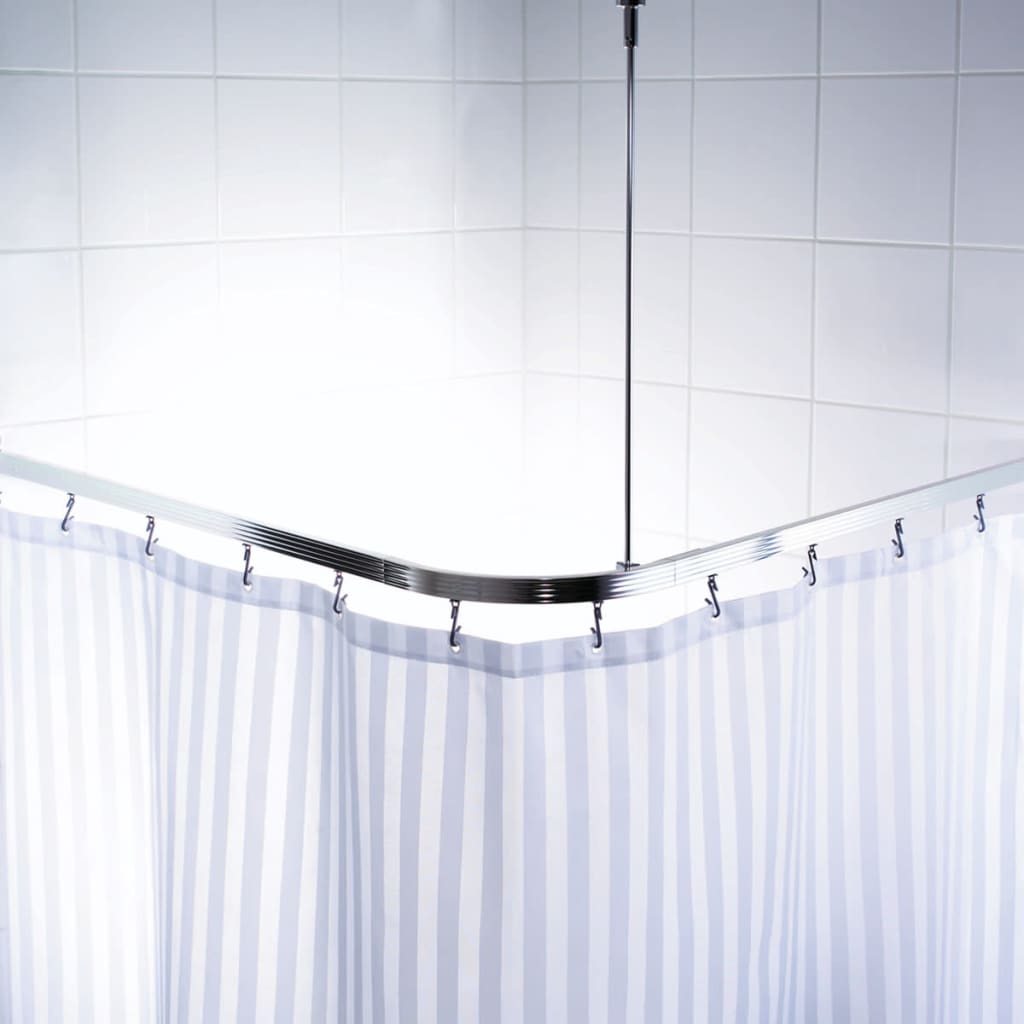 Ridder Ridder Corner Shower Curil Rail avec crochets Universal Chromium 52500