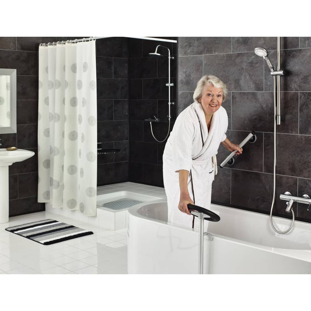 Ridder Ridder Salle de salle de bain Handle Premium 30 cm en aluminium Chrome noir