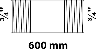 Raccord de tuyau en fonte malléable Kirchhoff, galvanisé, 3 4 x 600 mm, (23) - 989823955