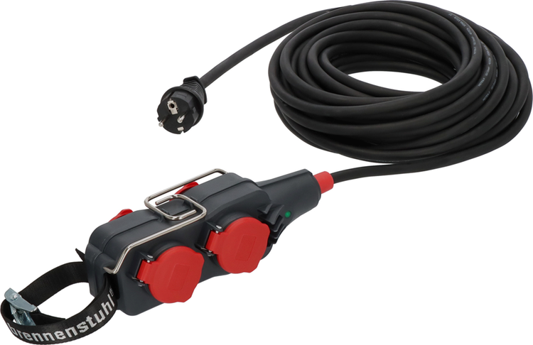 Bloc d'alimentation professionnel Ngk Brennerstuhl avec étiquette de livraison | 11h00 | IP54 | 4 fois | 15m | noir | h07rn-f 3g1.5 - 9161150161