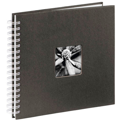 Hama album à spirale fine art 28x24 cm 50 pages blanches #039;s noir