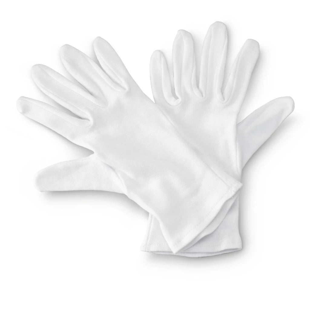 Hama gants en coton taille m 1 paire blanc