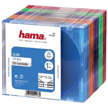 HAMA CD Slim Box colored 25pak