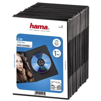 Hama dvd slim box noir 25pak