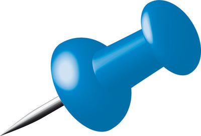 ALCO ALCO AL-662-15 BOX PUSHPINS A 40 pièces bleu foncé