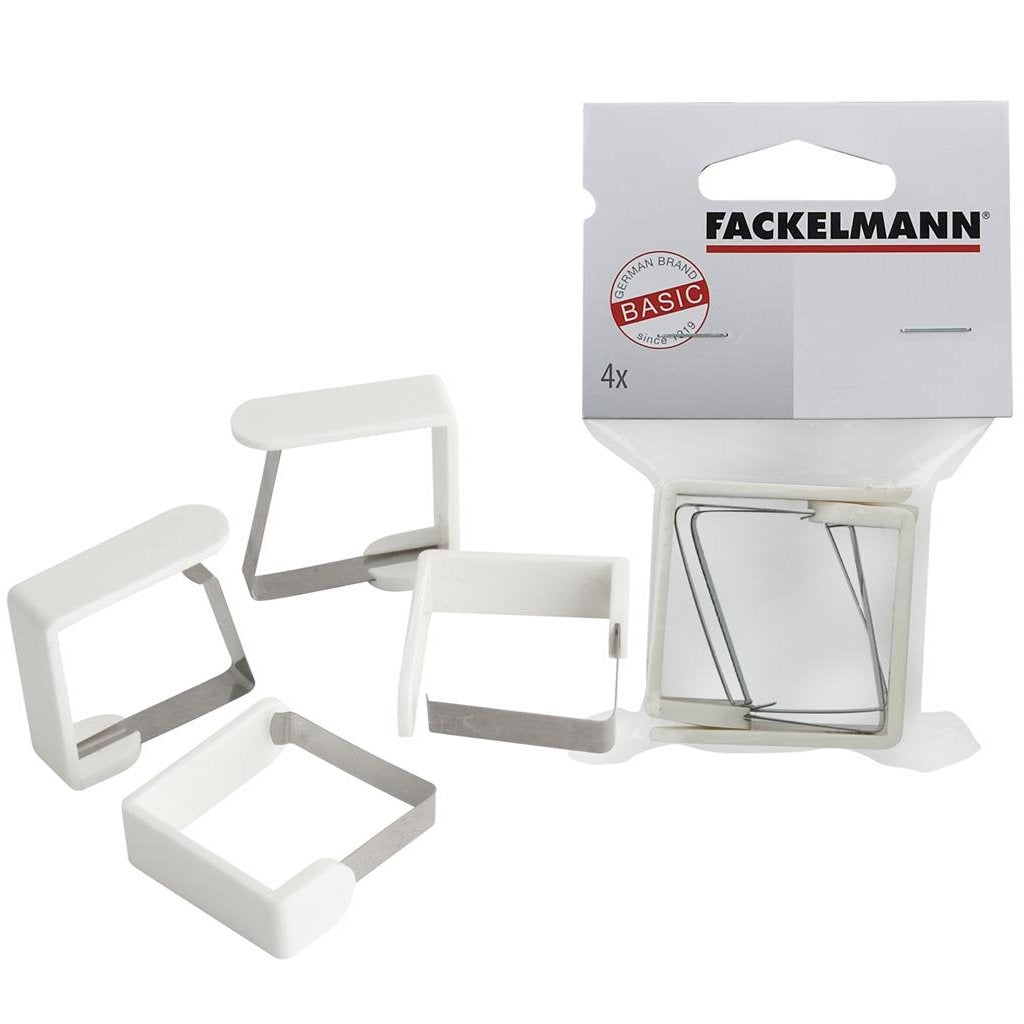 Fackelmann Fackelmann Campons Camps 4 pièces 45 mm en acier inoxydable blanc
