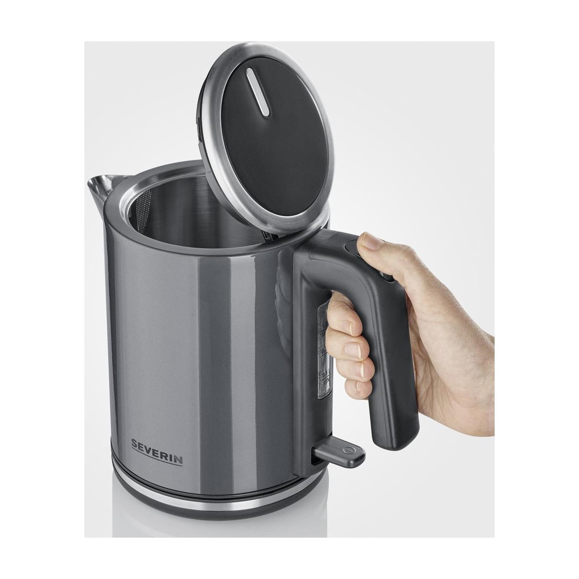 Bouilloire Severin inox gris 1l 2400w