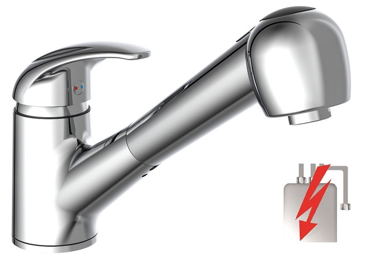 Schütte schütte eenknops mélangeur extensible dépense albatros chrome -colored