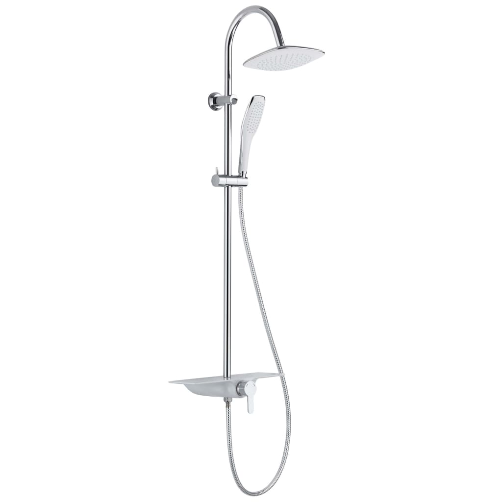 Schütte schütte douche de pluie avec un robinet et un plateau de la voie navigable-blanc-blanc