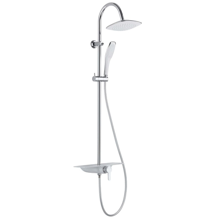 Schütte schütte douche de pluie avec un robinet et un plateau de la voie navigable-blanc-blanc