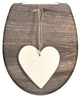 Schütte Schütte Toilet Souge avec coeur en bois doux Duroplast avec imprimé
