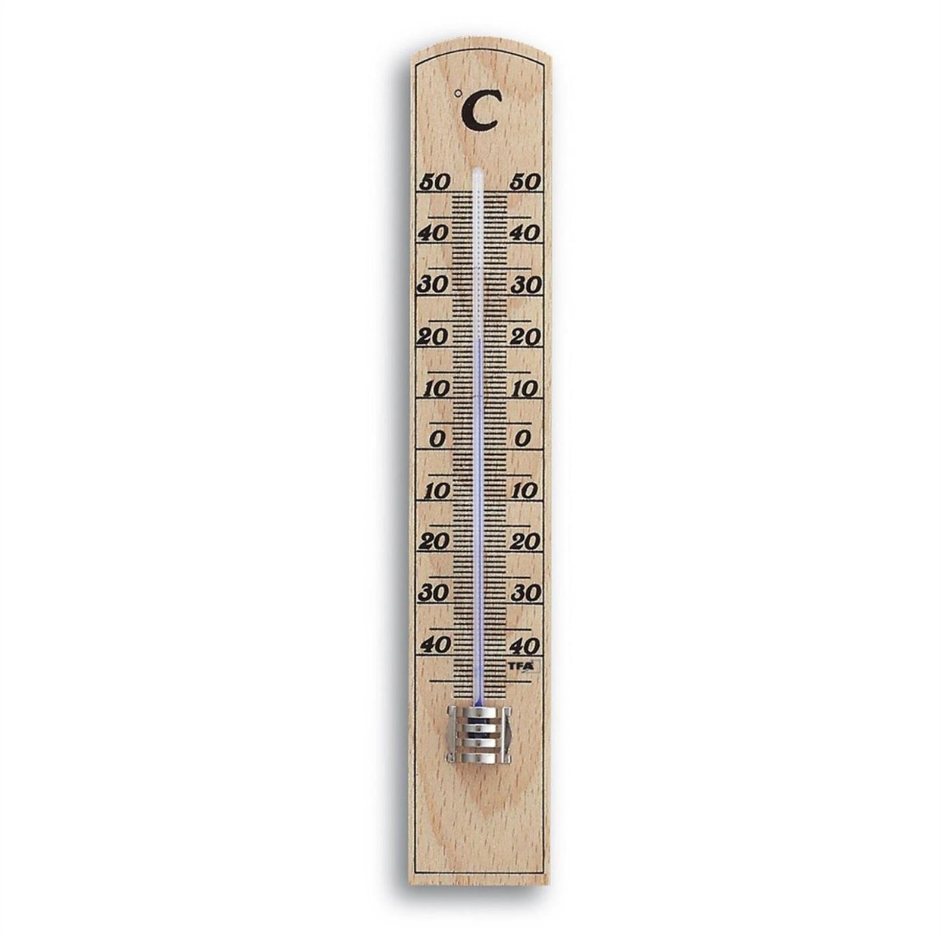 Tfa dostmann tfa thermomètre d'ambiance hêtre 20cm