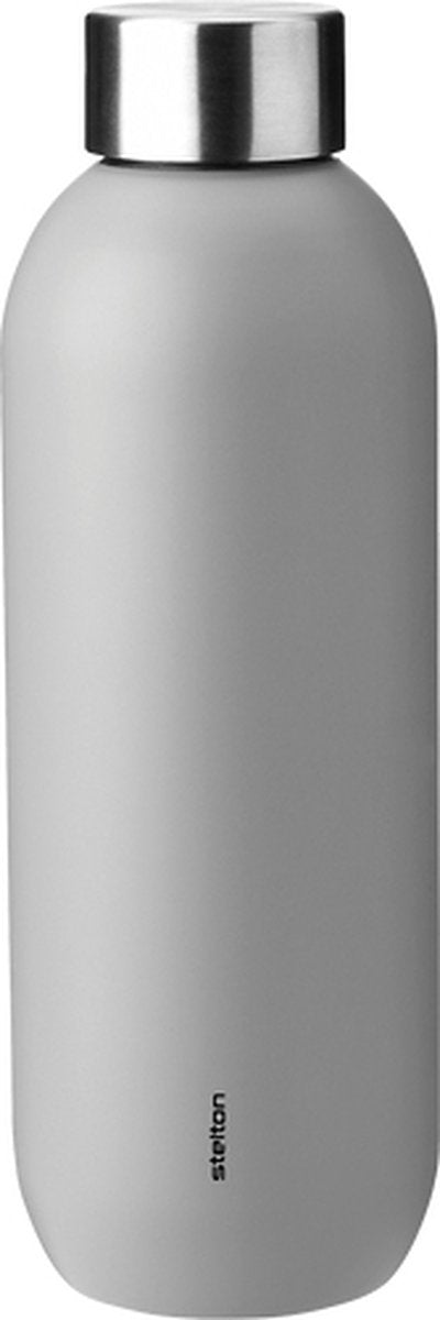 Stelton keep cool - bouteille thermos - acier inoxydable - 600 ml - gris clair