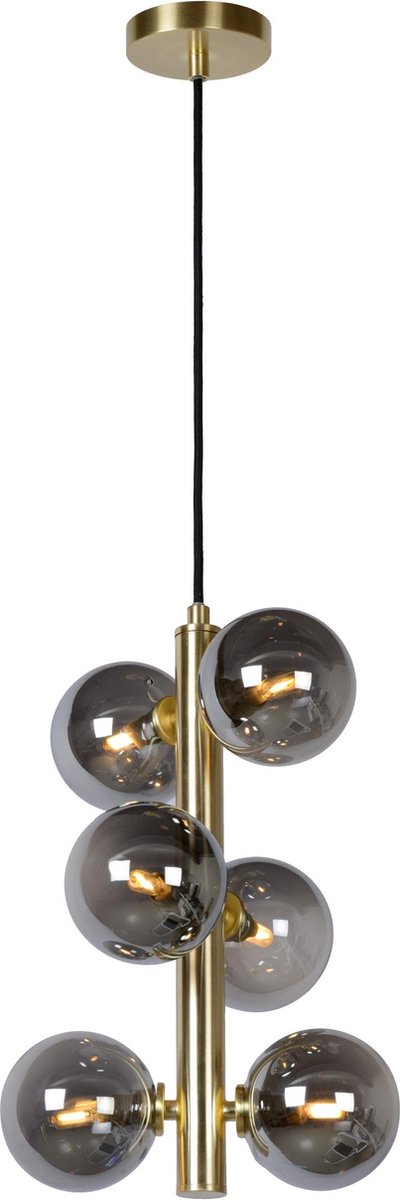 Lucide tycho - suspension - ø 25,5 cm - 6xg9 - laiton doré mat