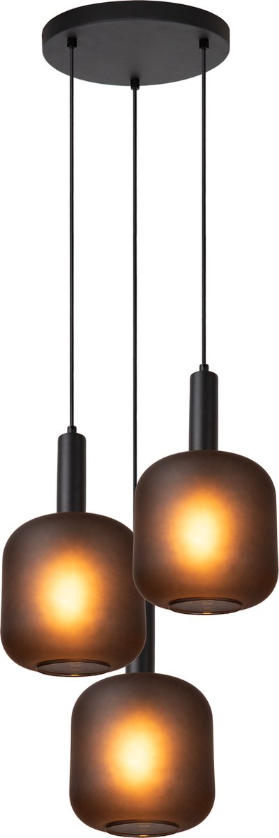 Lucide eloise - suspension - ø 40 cm - 3xe27 - noir