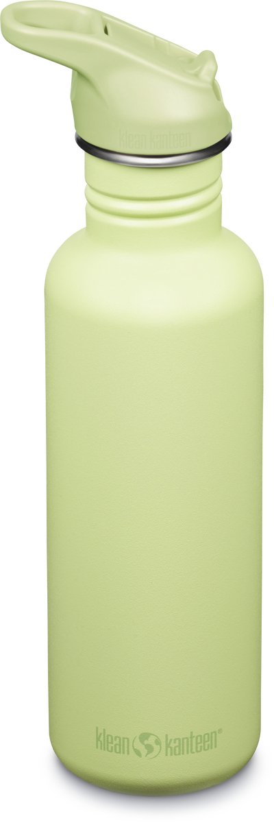 Klean Kanteen Drinking Bottle - Classic - Sportdop with Flip - Shadow Lime - 800 ml