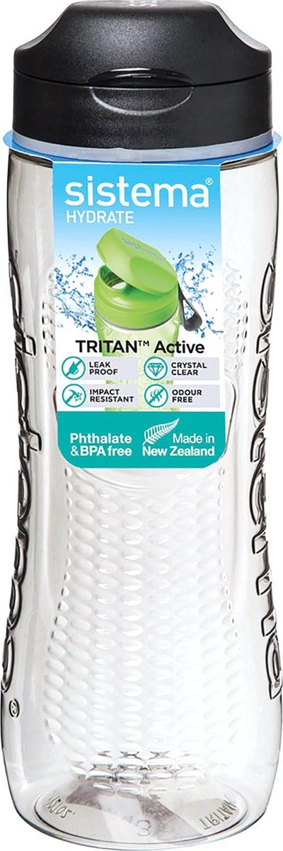 Gourde Sistema hydrate - tritan actif - noir 800ml