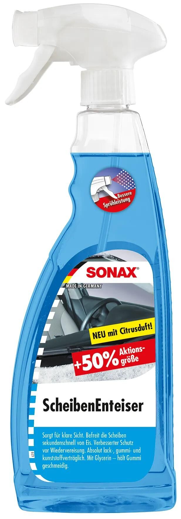 Le pare-brise de Sonax Deicer 750 ml de bouteille de sprue