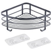 Support d'angle de douche Metaltex noir mat