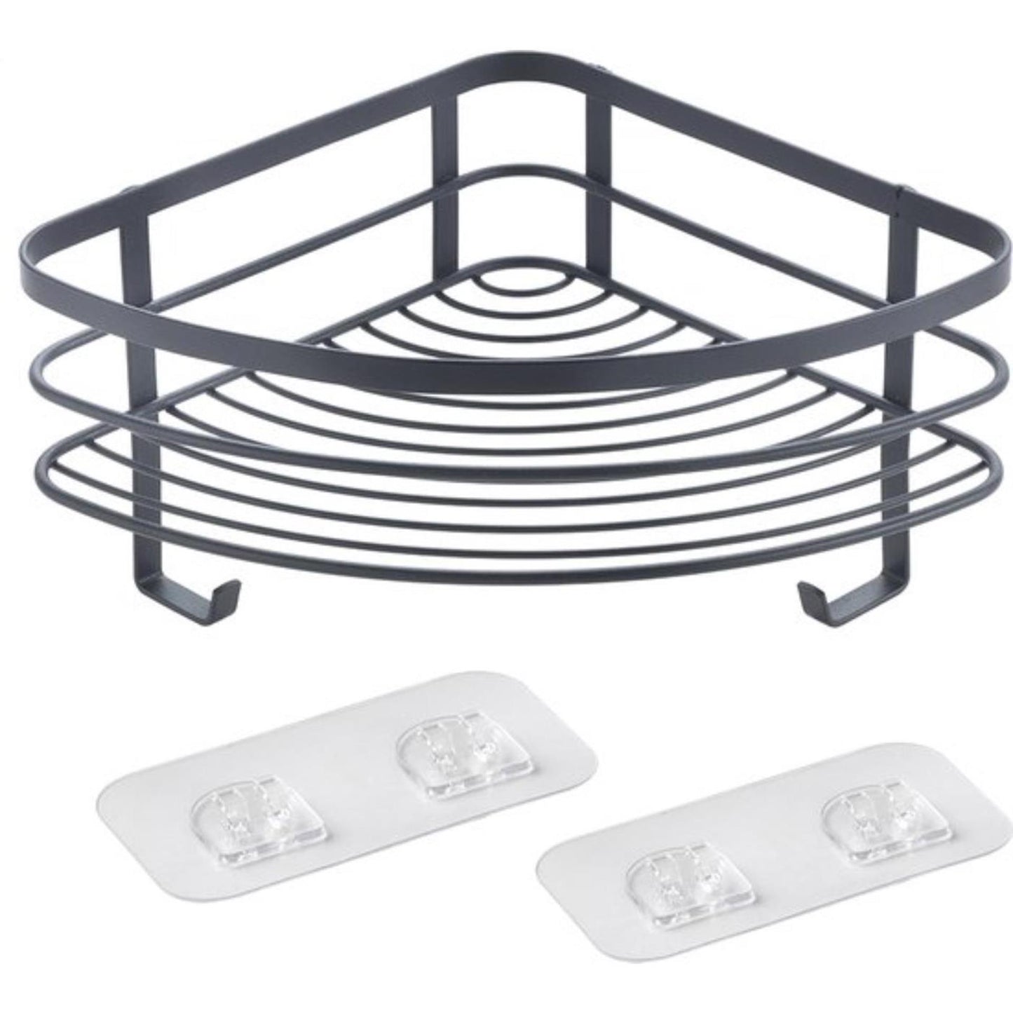 Support d'angle de douche Metaltex noir mat