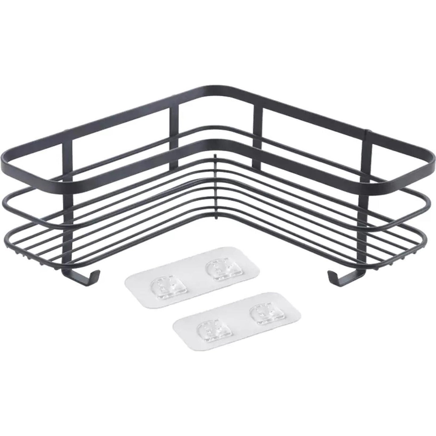 Support d'angle de douche Metaltex noir mat