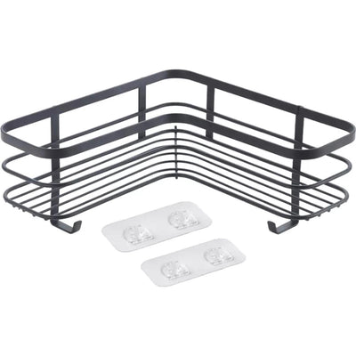 Support d'angle de douche Metaltex noir mat