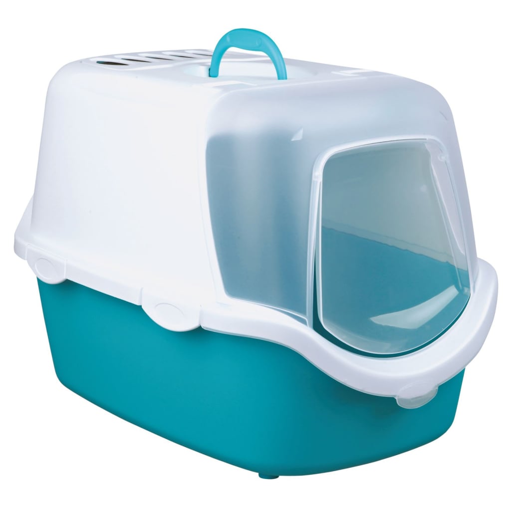 Trixie Trixie Kattenbak vico turquoise et blanc