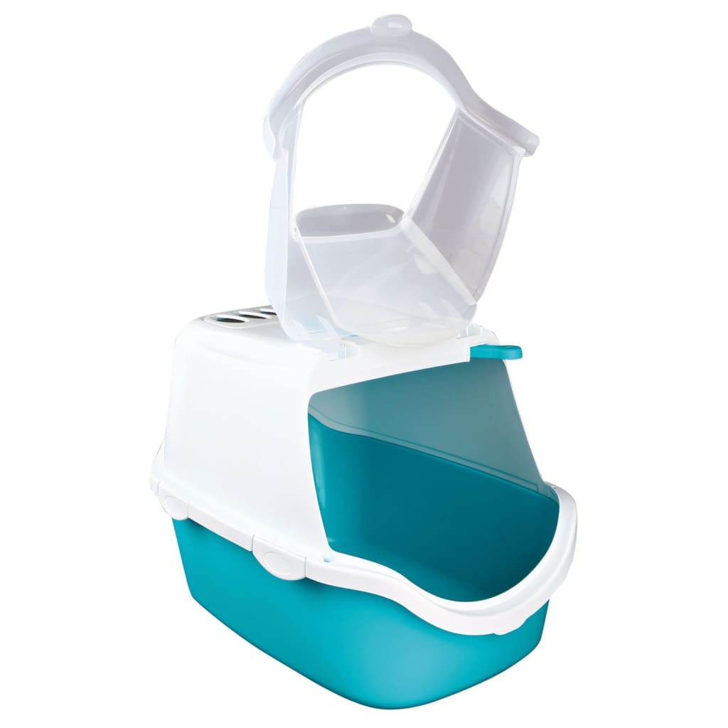 Trixie Trixie Kattenbak vico turquoise et blanc
