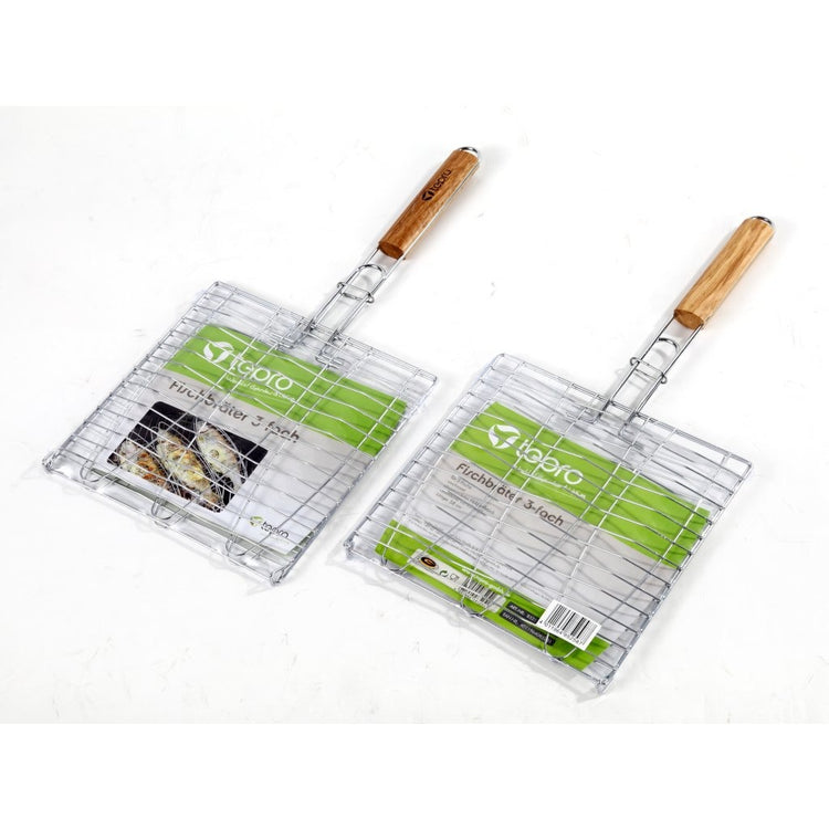 Trepro Tro 8525 Pince de poisson pour 3 poissons avec poignée en bois 58 cm
