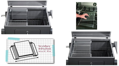 GEPRO GEPRO 8570 MAIN GRILL GRILL POUR 28X39-50CM avec système de bâtard central