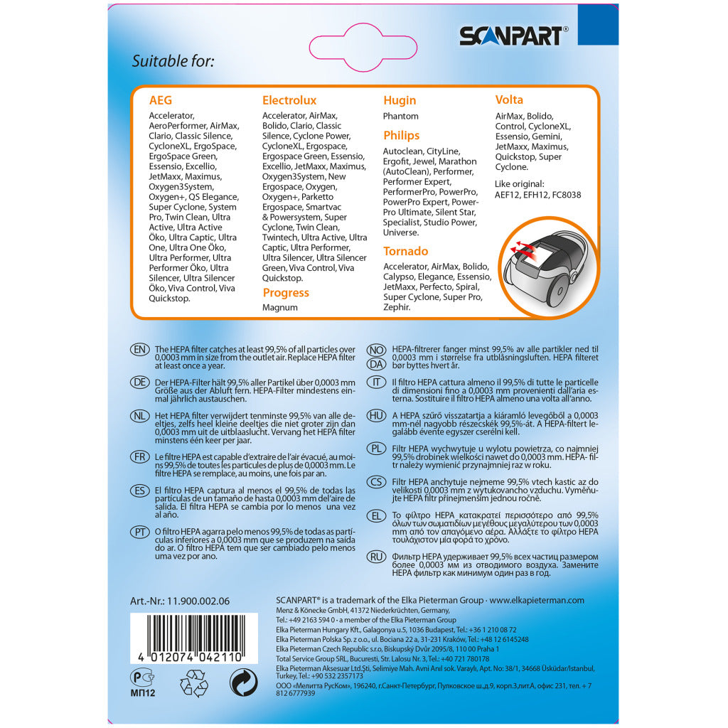 Filtre Scanpart phi ele classe S efh12