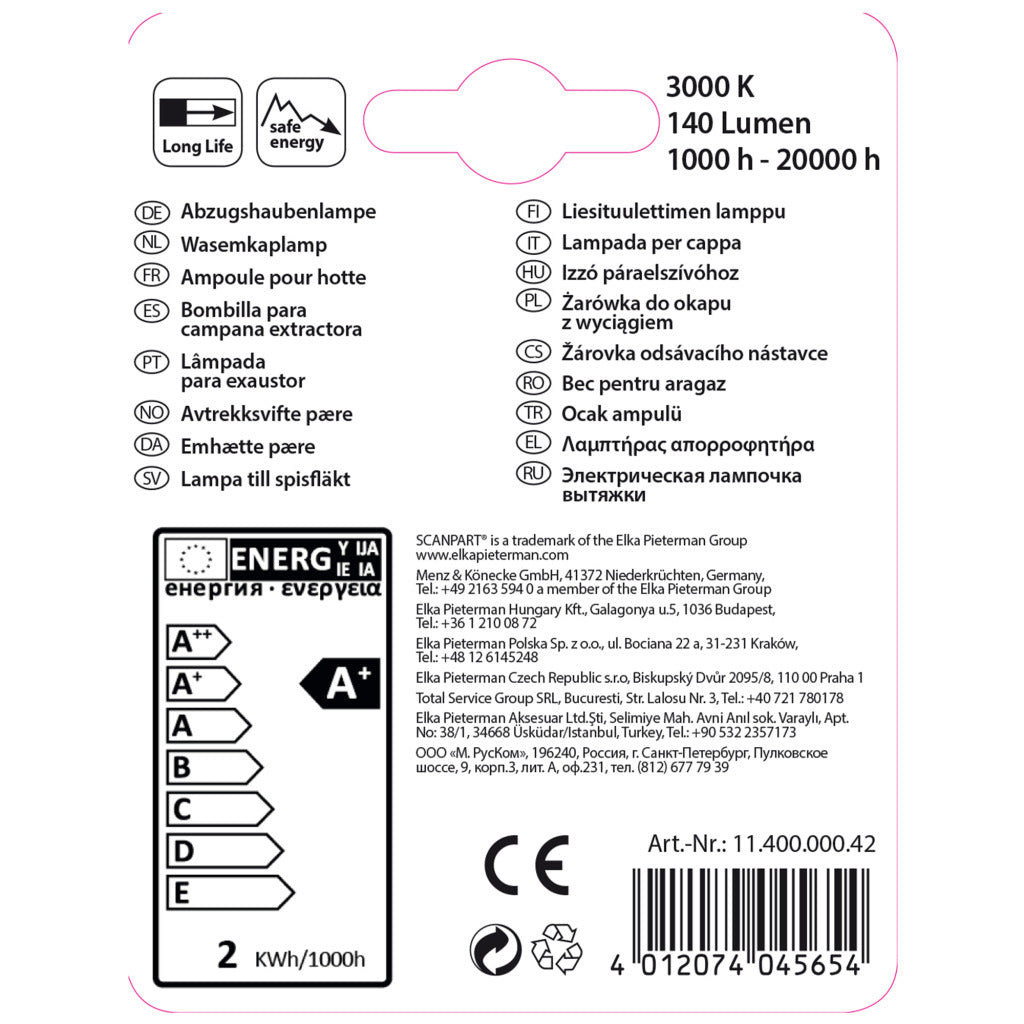 Extracteur ScanPart ScanPart Chaplamp E14 20W LED T26