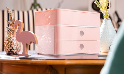 Han Han HA-1100-86 Smart-Box Plus Allison 2 Tiroirs et Box Pink