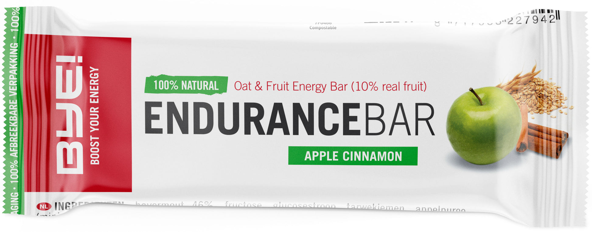 Au revoir! Bar d'endurance pomme cannelle de 40 grammes (boîte de 30 pièces)