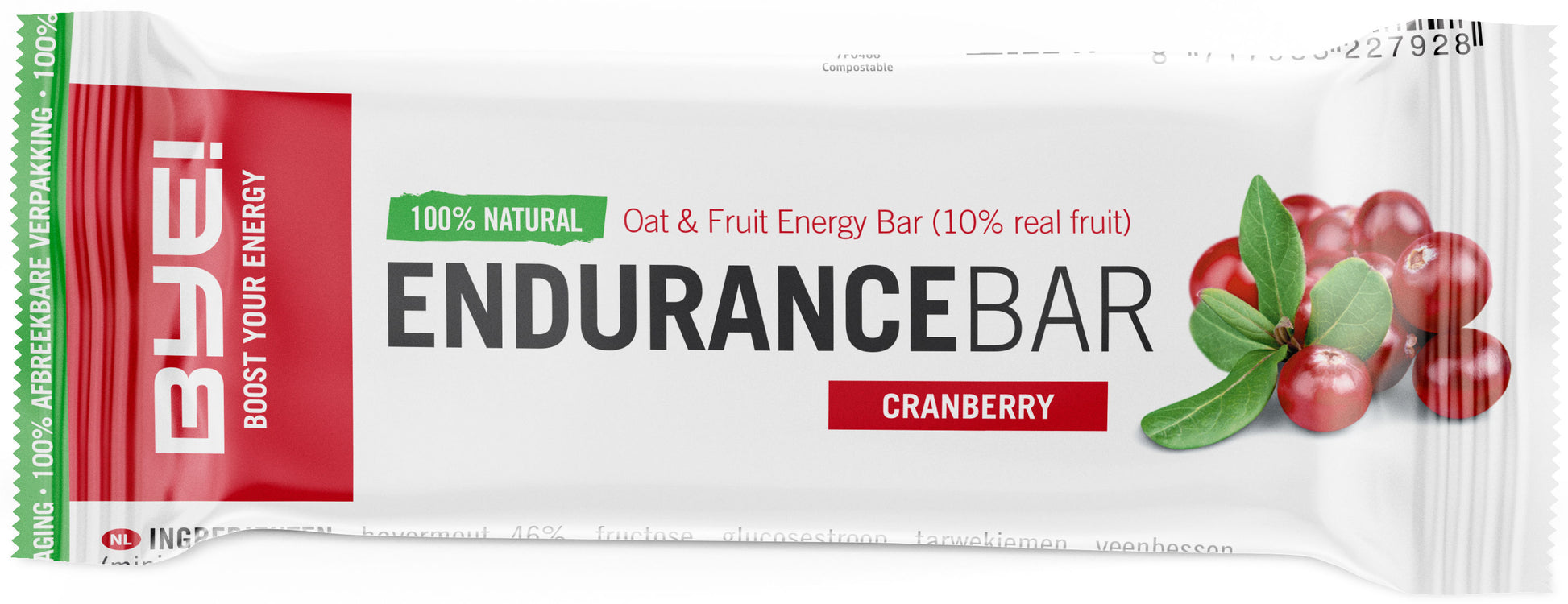 Au revoir! Bar d'endurance Cranberry 40 grammes (boîte de 30 pièces)