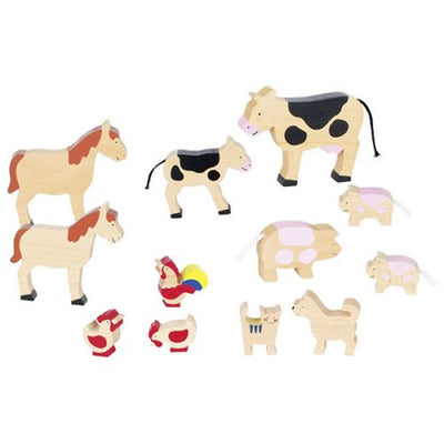 Goki Wooden Farm Set, 12dlg.