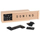 Jeu de dominos dans une boîte en bois. 3,8x1,9cm. 2